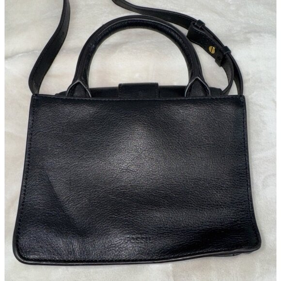 FOSSIL Black Wiley Top Handle Crossbody Leather - Picture 6 of 8